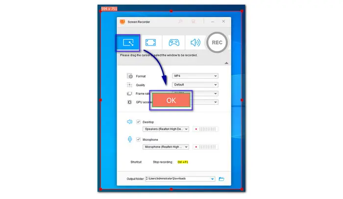 Select Recording Region