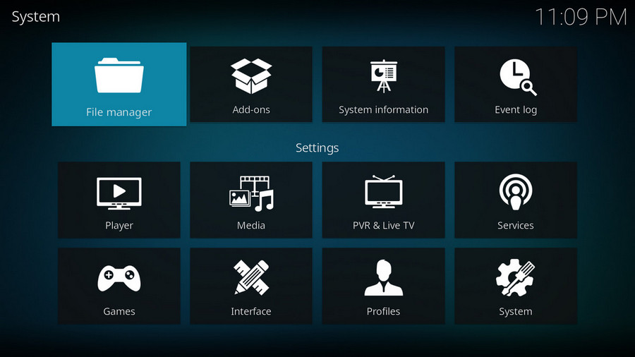 Click on the File manager module