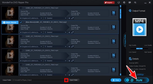 Click on Run to Start the Conversion
