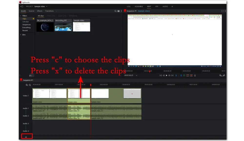 How to Cut Clips in Lightworks