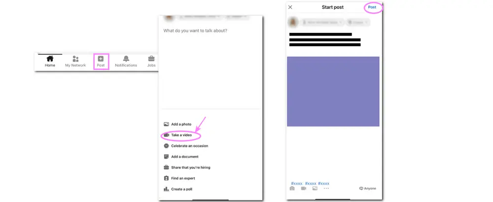 Post Native Video on LinkedIn on Mobile