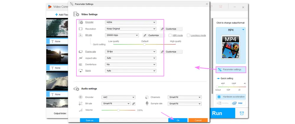 Parameter Settings