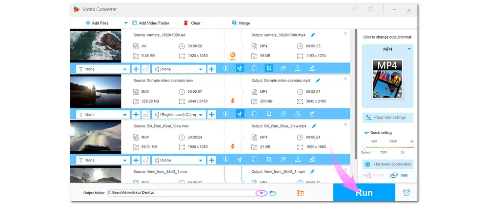 Export Optimized Video