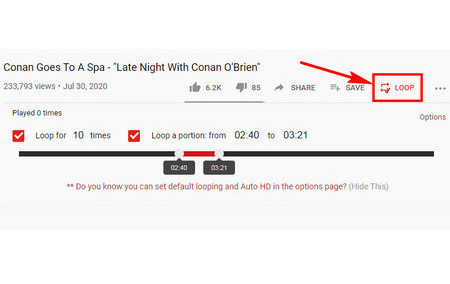 Looper for YouTube Repeat Section