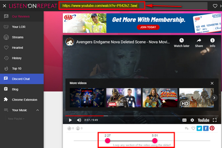 Listen On Repeat Chrome Extension to Loop Videos