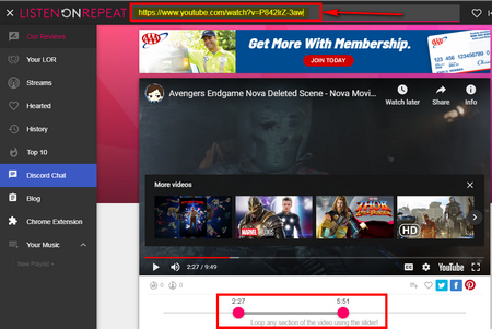 Listen On Repeat Chrome Extension to Loop  Videos