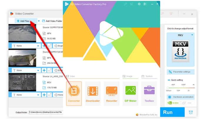 Open Video Bitrate Reducer and Add Video Files