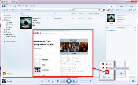 Lyric Finder for Windows Media Player