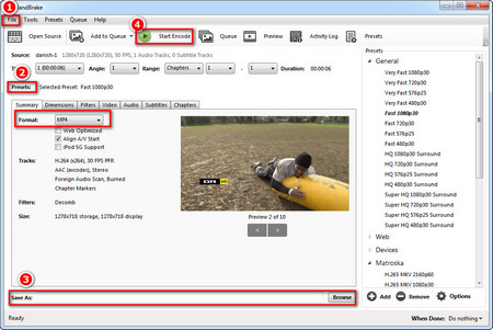 HandBrake M2T File Converter