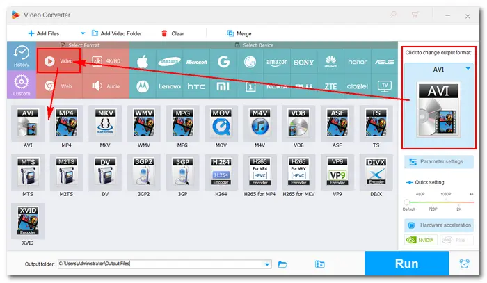 Pick Output Format