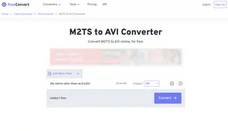 FreeConvert Convert M2TS