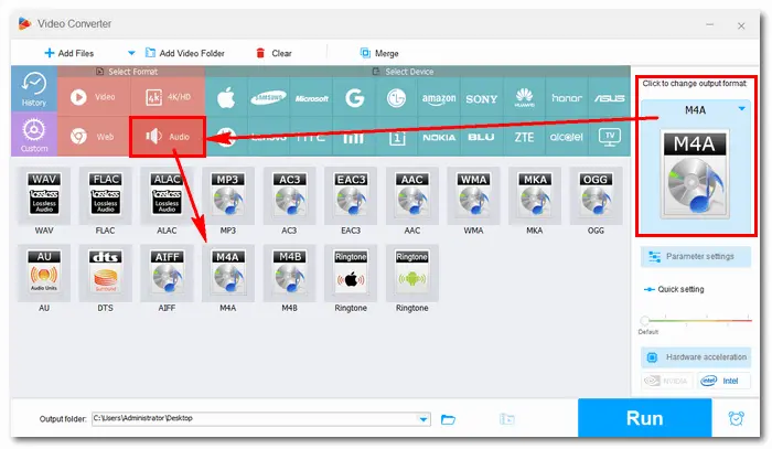 Pick Output Format