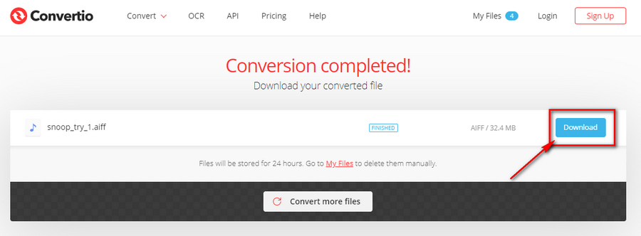 Download Converted AIFF File