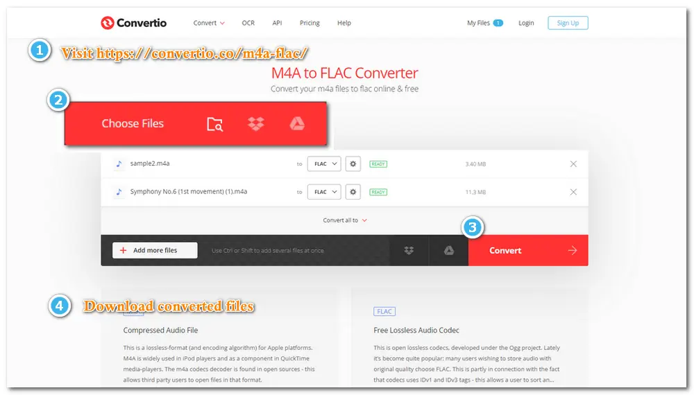 Convert FLAC to M4A Online