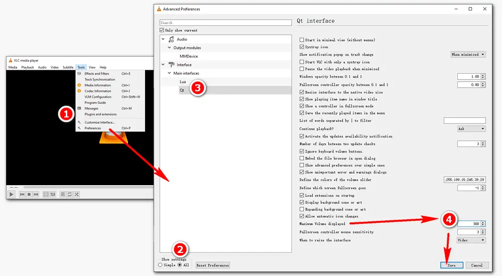 VLC Increase M4A Volume