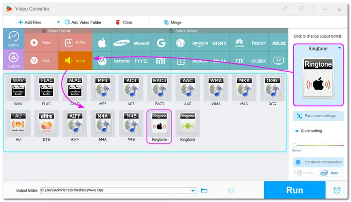 Chooser Output Format