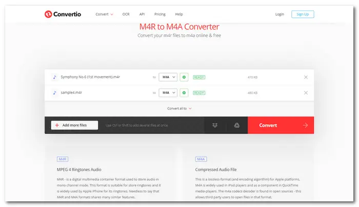 Convert M4R Files Online
