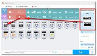 Select WAV as Target Format