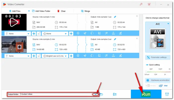 Export AVI Videos