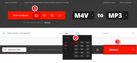 Convert M4V File to MP3 Online
