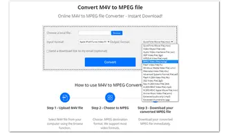 M4V Video to MPEG Online