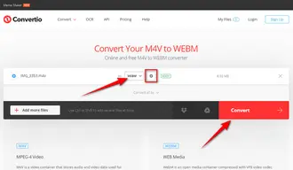 Convert M4V to WebM Online