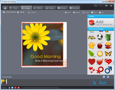 Free download the WhatsApp good morning photo creation software