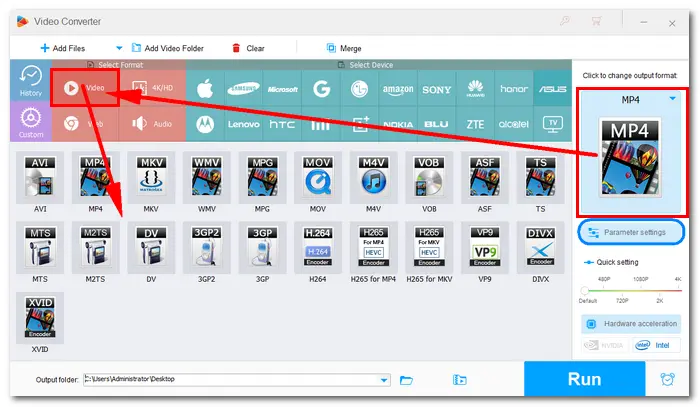 Pick Output Format