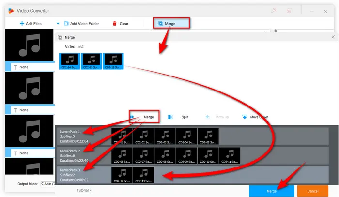 Combine WMA Files in Packs