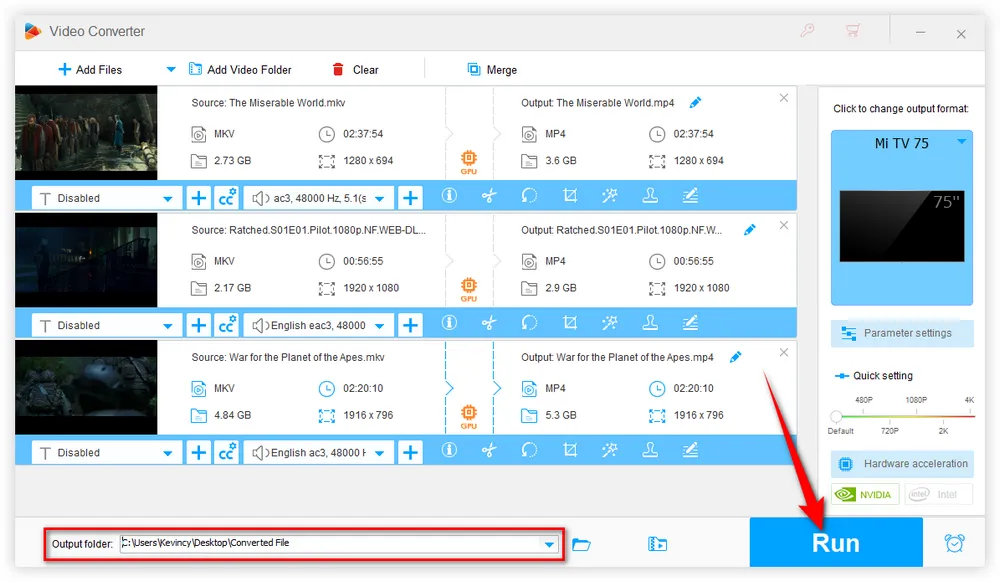 Convert to Mi TV Supported Video Format