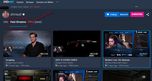 Copy Mixer Stream URL