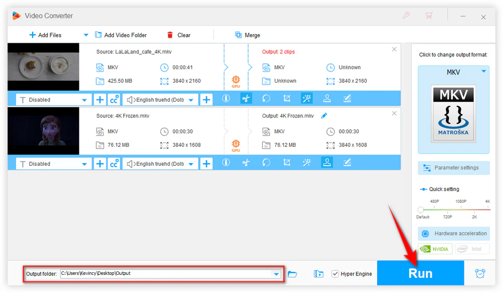 Export Edited MKV Files