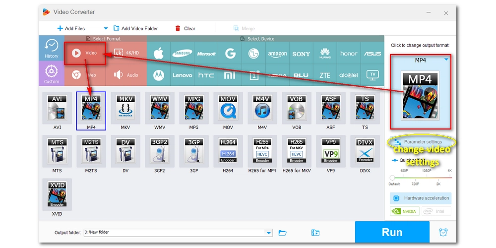 Choose Output Format