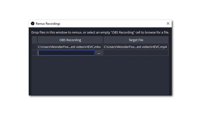 Remux MKV to MP4 with OBS