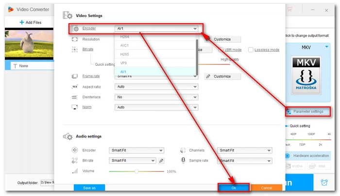 Choose AV1 Encoder