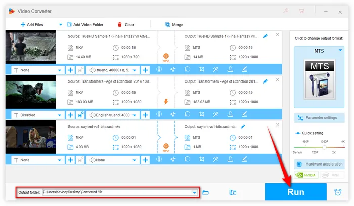 Batch Convert MKV Files to AVCHD