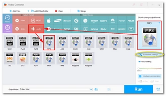 Select MP3 for Output