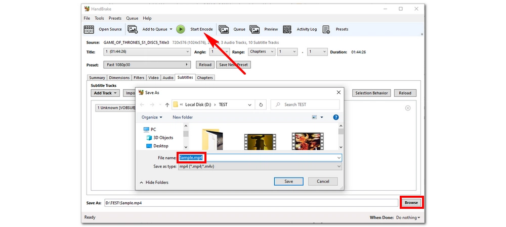 Convert MKV to MP4 with Subtitles in HandBrake