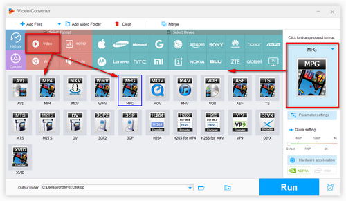 Add files and choose an output format