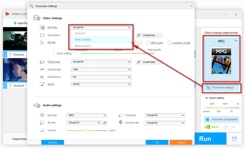 Convert MKV files to MPG/ MPEG1/ MPEG2