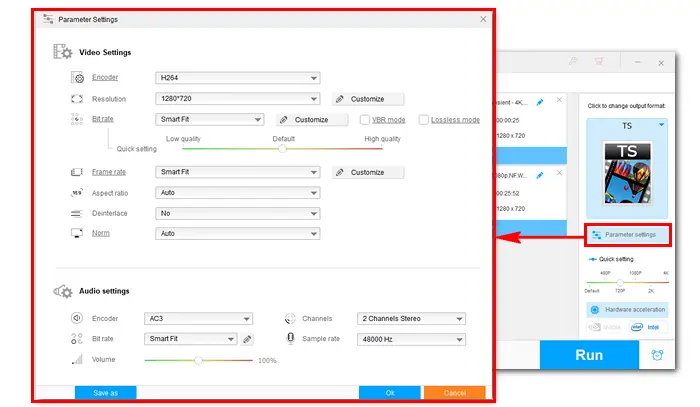 Change Video/Audio Settings