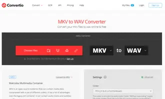 Convert MKV File to WAV Online