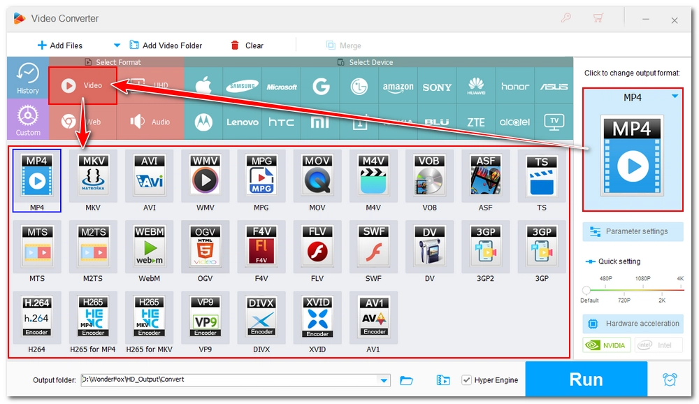 Choose Output Format