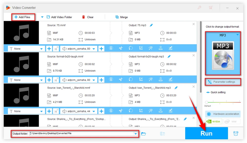 Batch Convert MMF Files to MP3