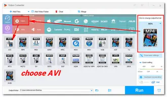 Select Export Format