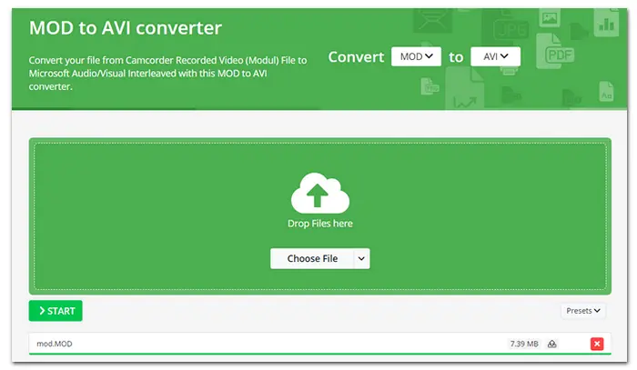 MOD to AVI Converter Online