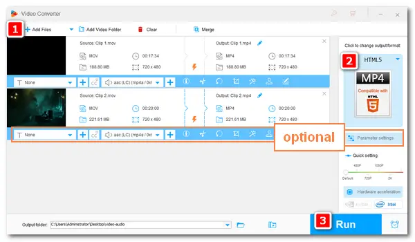 Convert MOV to HTML5 Format