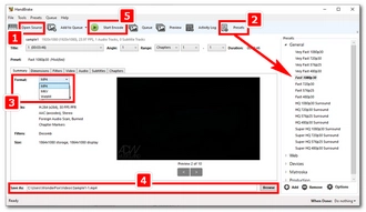 Convert MOV to MP4 with HandBrake