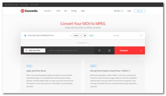 MOV to MPEG2 Converter Free Online