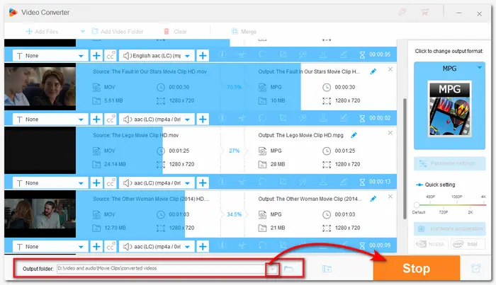 Convert MOV Files to MPG